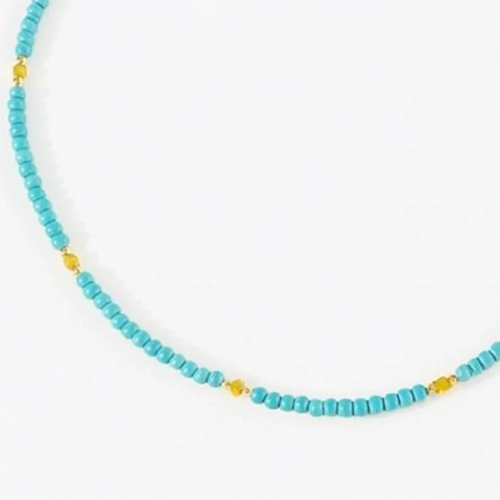 Light Blue Beaded Necklace (8000)